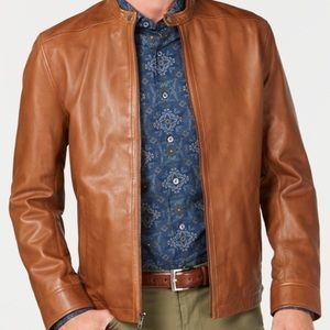 Tasso Elba Pietro Leather Jacket